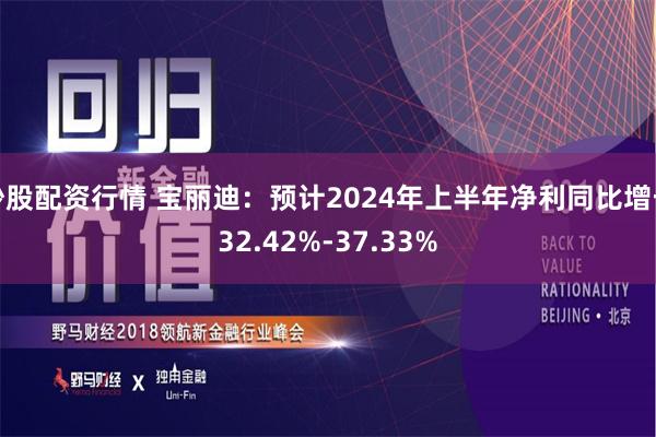 炒股配资行情 宝丽迪：预计2024年上半年净利同比增长32.42%-37.33%