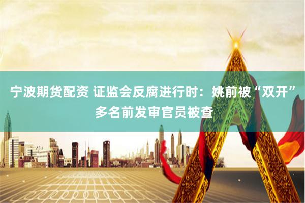 宁波期货配资 证监会反腐进行时:姚前被“双开” 多名前发审官员被查